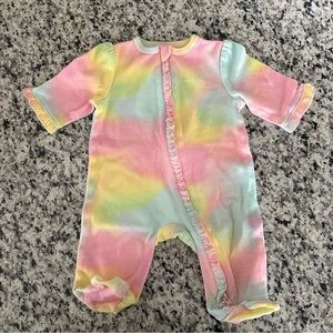 Tie-dye Ruffle NB Pajamas
